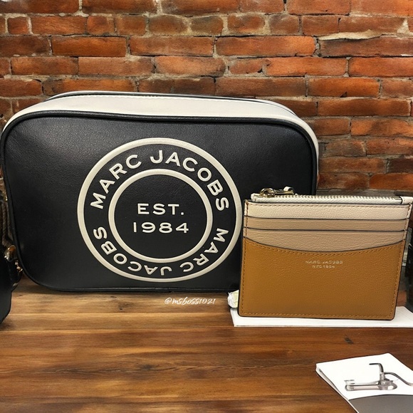 Marc Jacobs Flash Leather Camera Crossbody + Colorblock Cardholder Wallet NWT - Picture 3 of 8